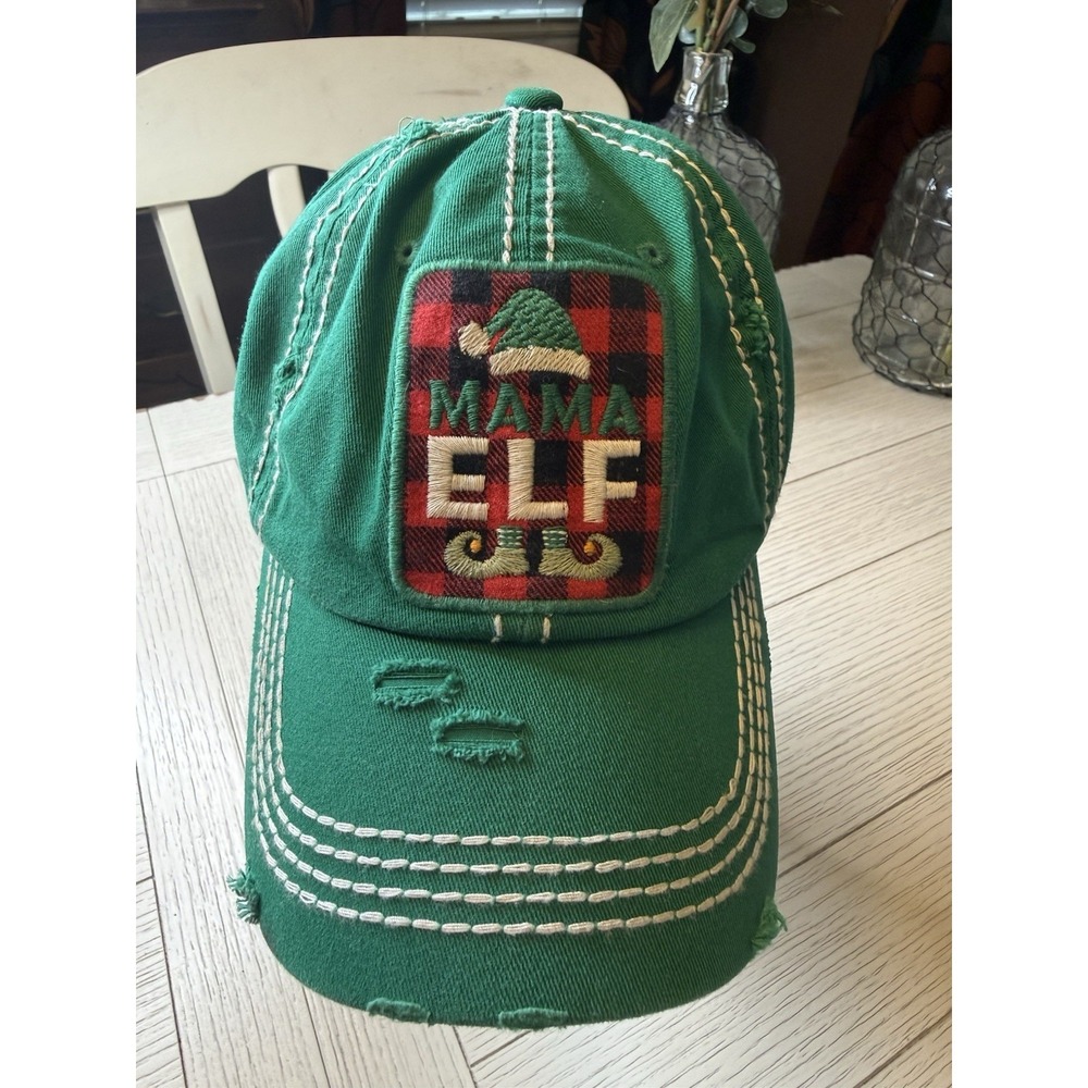 KBETHOS Christmas Holiday Mama‎ Elf Washed Vintage Distressed Baseball Cap Hat